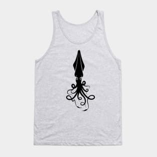 Squid Icon Black Tank Top